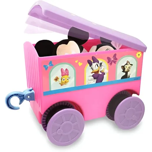 Treno Elettrico Cavalcabile da Bambino Minnie con Binari Suoni Disney