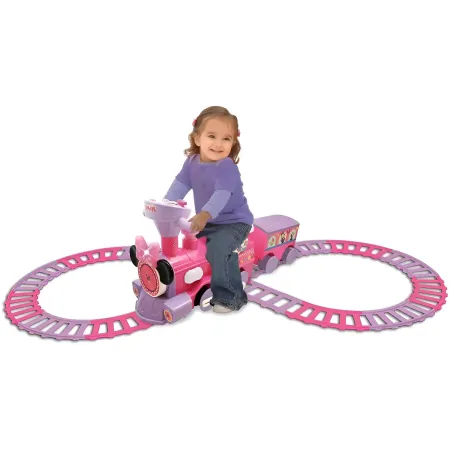 Treno Elettrico Cavalcabile da Bambino Minnie con Binari Suoni Disney