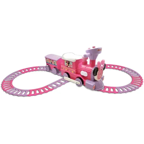 Treno Elettrico Cavalcabile da Bambino Minnie con Binari Suoni Disney