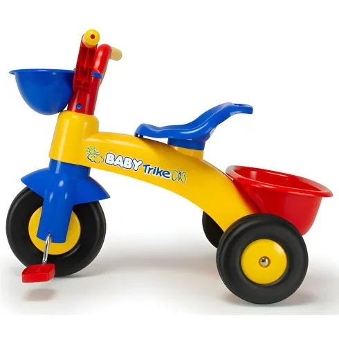 Triciclo per Bambini Cesto Anteriore Posteriore Cavalcabile con Pedali
