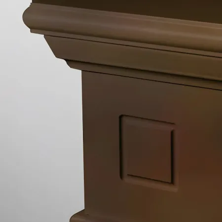 Camino Elettrico da Pavimento 1800W Legno MDF Noce per Soggiorno