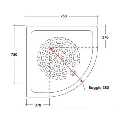 Outlet Box Doccia Semicircolare Tondo a Soffietto Angolo 75x75 cm
