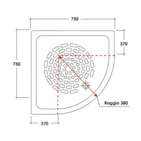Outlet Box Doccia Semicircolare Tondo a Soffietto Angolo 75x75 cm