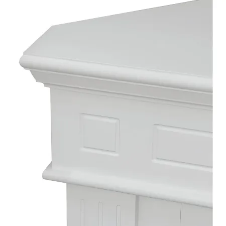 Camino Elettrico Angolare 1800W da Appoggio Legno Bianco per Interno