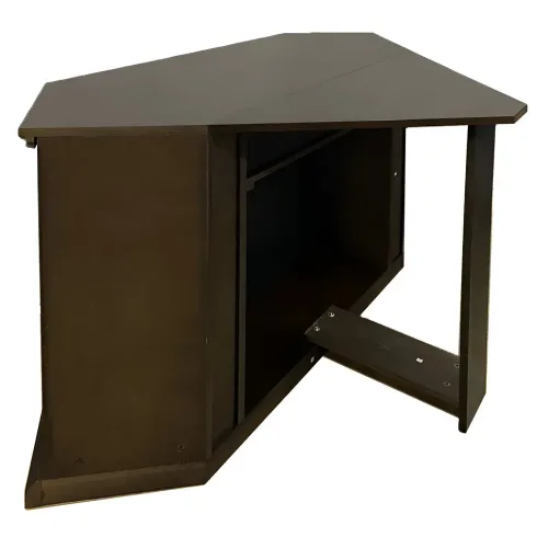 Camino Elettrico con Mobile Angolare 1800W da Appoggio in Legno Noce