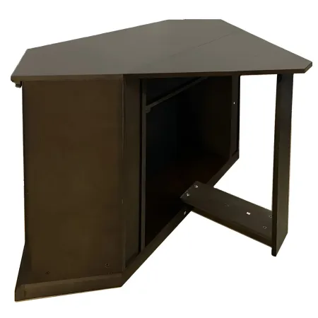 Camino Elettrico con Mobile Angolare 1800W da Appoggio in Legno Noce