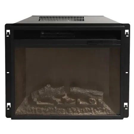 Camino Elettrico con Mobile Angolare 1800W da Appoggio in Legno Noce