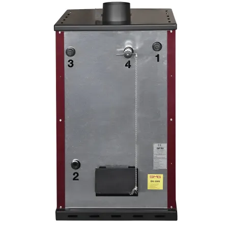 Stufa a Legna 27,6 kW in Acciaio Rosso con Forno Termostufa Boiler 38L