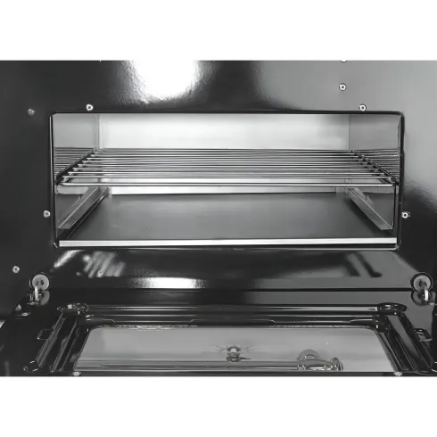 Cucina a Legna Stufa 9 kW in Acciaio Ghisa Nero Ecologica con Forno
