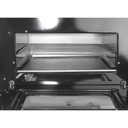 Cucina a Legna Stufa 9 kW in Acciaio Ghisa Nero Ecologica con Forno