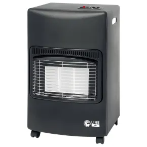 Stufa a Infrarossi Gas 4200W GPL Portatile con Ruote Nero per Interni