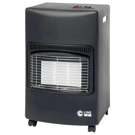 Stufa a Infrarossi Gas 4200W GPL Portatile con Ruote Nero per Interni