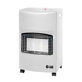 Stufa a Infrarossi Gas 4200W GPL Portatile con Ruote Bianco per Interni