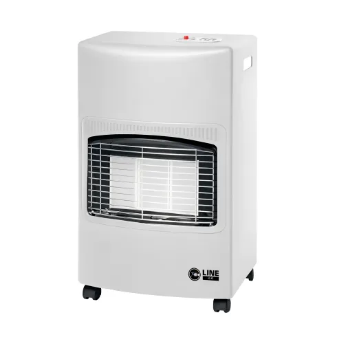 Stufa a Infrarossi Gas 4200W GPL Portatile con Ruote Bianco per Interni