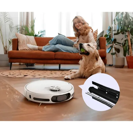 Robot Aspirapolvere Lavapavimenti 3 Serbatoi Bianco Mappatura Smart
