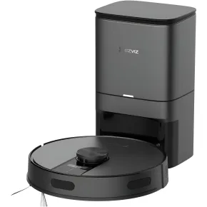 Robot Aspirapolvere Lavapavimenti Nero con Base 0,35L Mappatura Smart