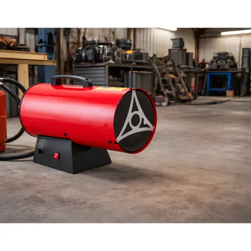Generatore Aria Calda 30kW Ventilazione Elettrica 230V GPL Rosso
