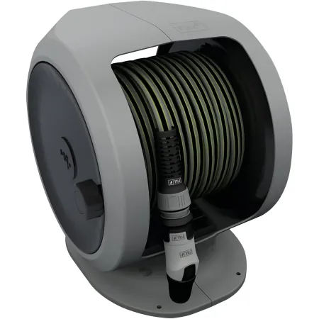 Avvolgitubo da Giardino Portatile 20m ABS Maniglia Lancia Multigetto