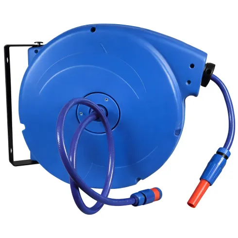 Avvolgitubo da Giardino Automatico 20m Blu da Parete Lancia Inclusa