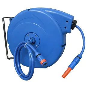 Avvolgitubo da Giardino Automatico 20m Blu da Parete Lancia Inclusa