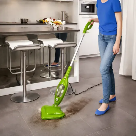 Scopa a Vapore 1300W DCG Verde Compatta Regolabile con Accessori
