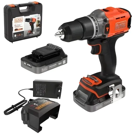 Trapano Avvitatore Black & Decker Percussione 18V Valigetta Accessori