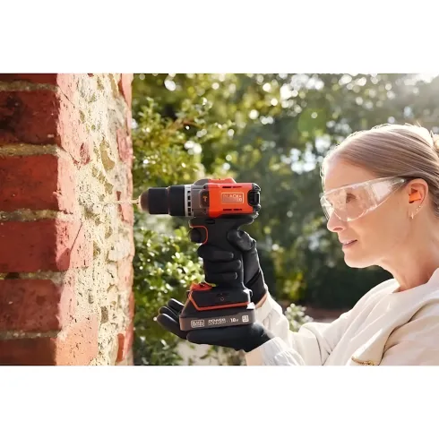 Trapano Avvitatore Black & Decker Percussione 18V Valigetta Accessori