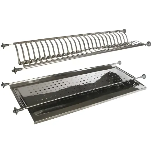 Scolapiatti da Incasso 76 cm Inox Vassoio Salvagocce Pensile Cucina