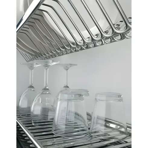 Scolapiatti da Incasso 76 cm Inox Vassoio Salvagocce Pensile Cucina