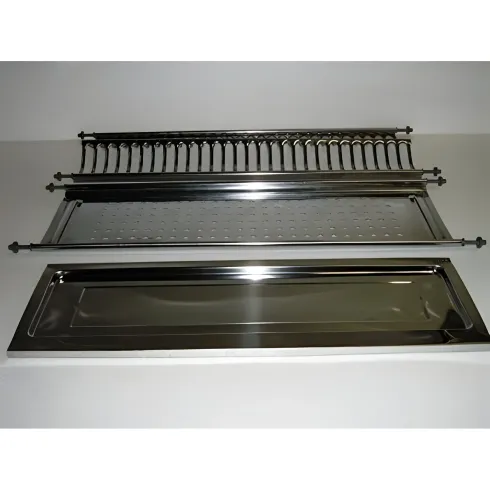 Scolapiatti da Incasso 76 cm Inox Vassoio Salvagocce Pensile Cucina