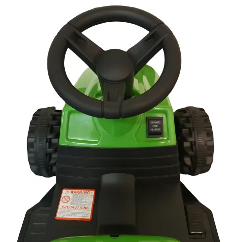 Trattore Elettrico per Bambini 6V Verde con Rimorchio Staccabile
