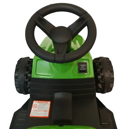 Trattore Elettrico per Bambini 6V Verde con Rimorchio Staccabile