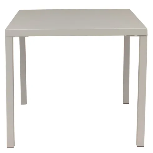 Tavolo Impilabile in Acciaio Tortora da Giardino Quadrato 80x80 cm