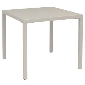 Tavolo Impilabile in Acciaio Tortora da Giardino Quadrato 80x80 cm
