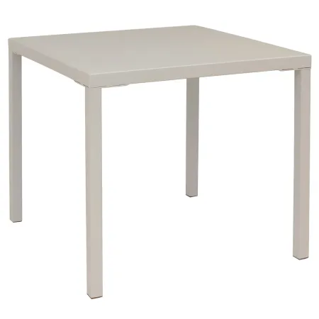 Tavolo Impilabile in Acciaio Tortora da Giardino Quadrato 80x80 cm