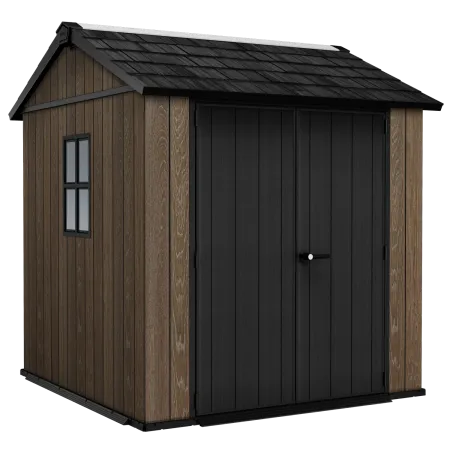 Keter Apex Casetta da Giardino in Resina Effetto Legno 230x224x246 cm