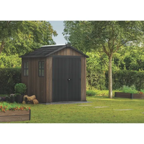 Keter Apex Casetta da Giardino in Resina Effetto Legno 230x224x246 cm