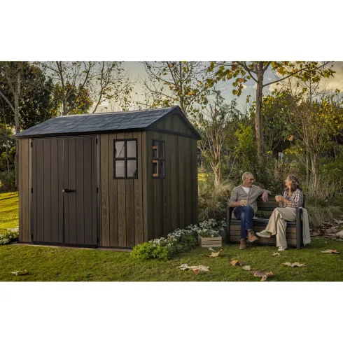 Keter Apex Casetta da Giardino in Resina Effetto Legno 287x230x246 cm