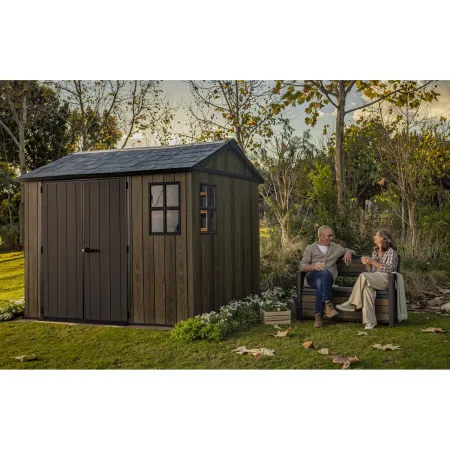 Keter Apex Casetta da Giardino in Resina Effetto Legno 287x230x246 cm
