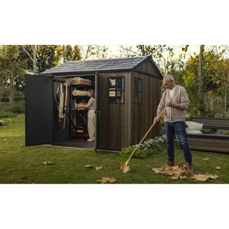Keter Apex Casetta da Giardino in Resina Effetto Legno 287x230x246 cm