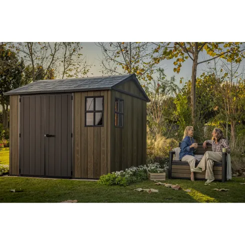 Keter Apex Casetta da Giardino in Resina Effetto Legno 287x230x246 cm