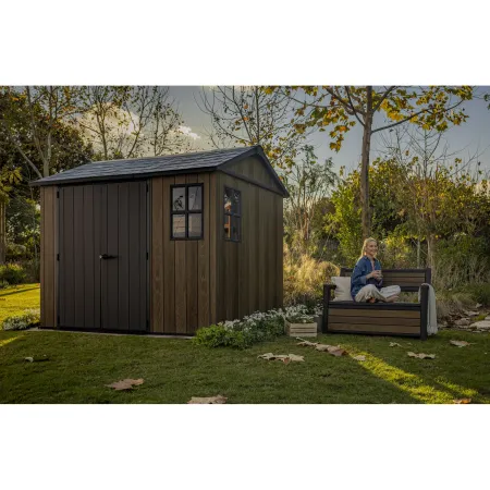 Keter Apex Casetta da Giardino in Resina Effetto Legno 287x230x246 cm