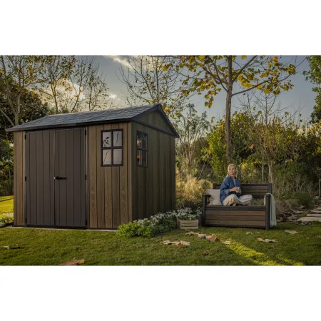 Keter Apex Casetta da Giardino in Resina Effetto Legno 287x230x246 cm