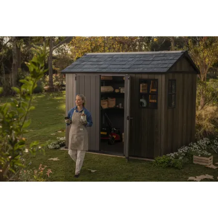 Keter Apex Casetta da Giardino in Resina Effetto Legno 287x230x246 cm