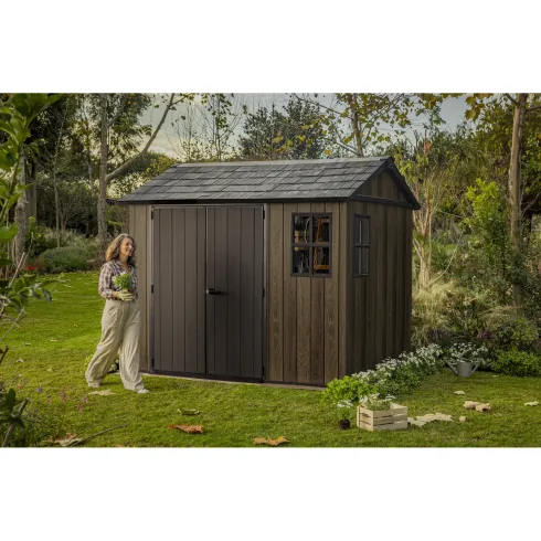Keter Apex Casetta da Giardino in Resina Effetto Legno 287x230x246 cm