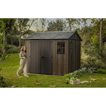Keter Apex Casetta da Giardino in Resina Effetto Legno 287x230x246 cm