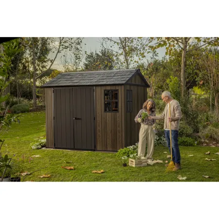 Keter Apex Casetta da Giardino in Resina Effetto Legno 287x230x246 cm
