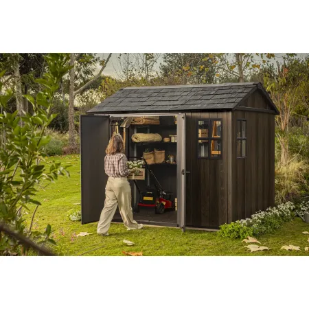 Keter Apex Casetta da Giardino in Resina Effetto Legno 287x230x246 cm