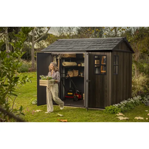 Keter Apex Casetta da Giardino in Resina Effetto Legno 287x230x246 cm