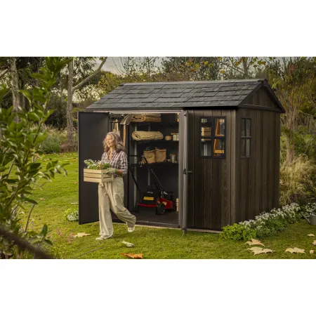 Keter Apex Casetta da Giardino in Resina Effetto Legno 287x230x246 cm